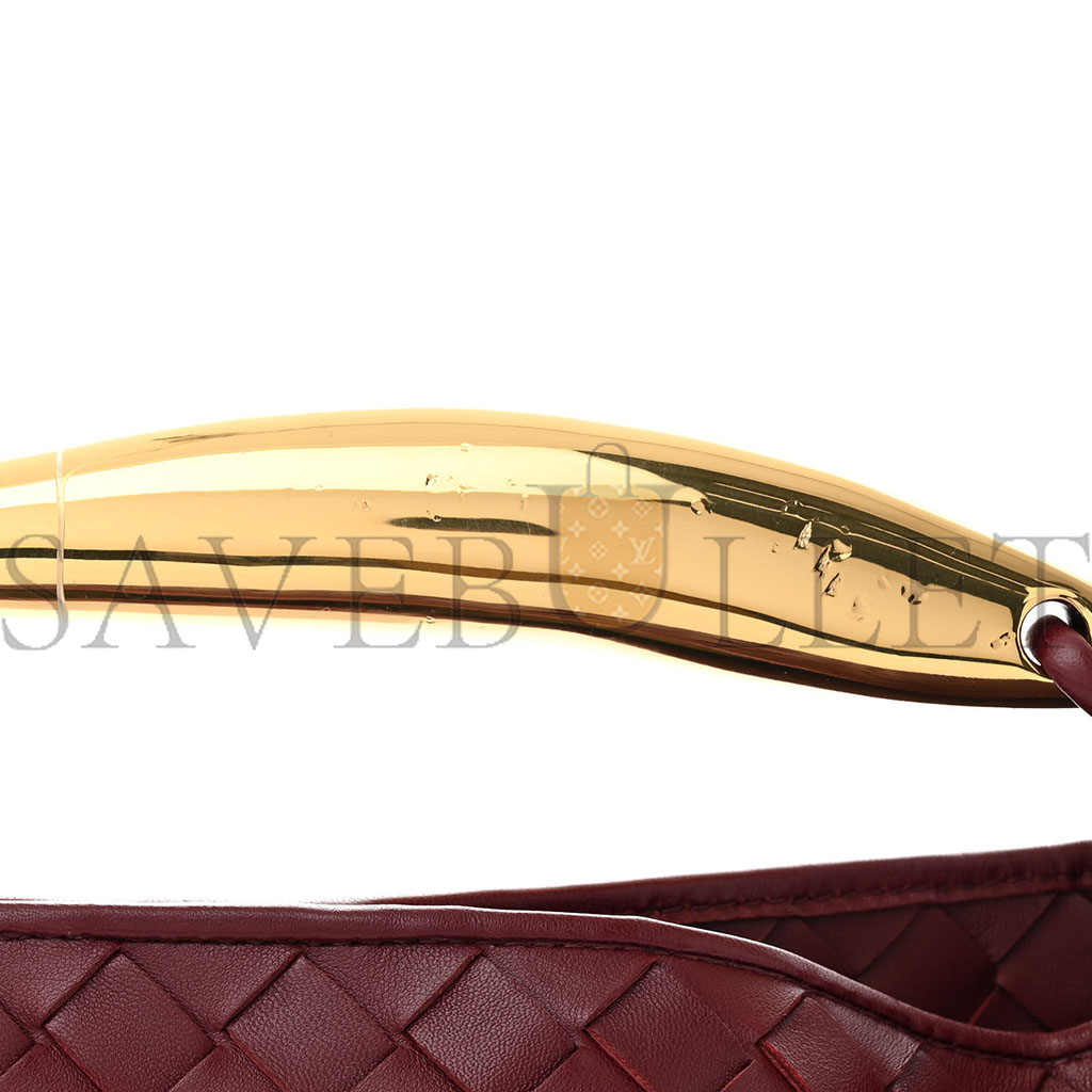 BOTTEGA VENETA NAPPA INTRECCIATO SARDINE BAG BAROLO (34*23*3cm)