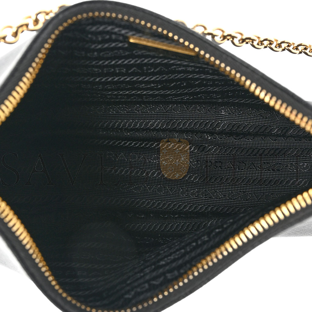 PRADA SAFFIANO LUX RE-EDITION 2005 SHOULDER BAG BLACK (22*17*6cm)