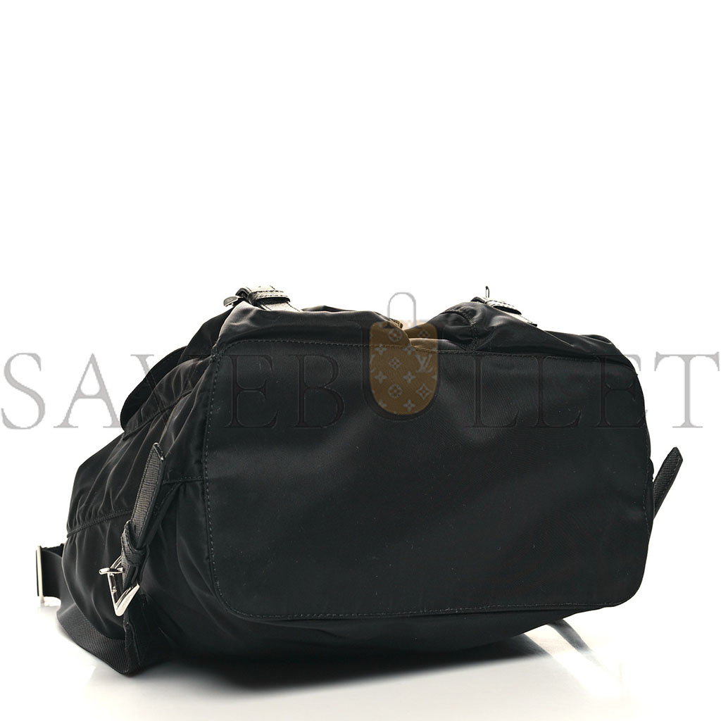 PRADA TESSUTO NYLON SAFFIANO MEDIUM BACKPACK BLACK (33*29*15cm)