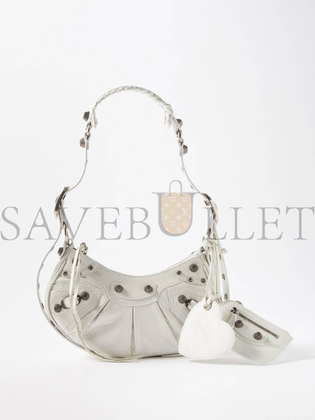 BALENCIAGA WHITE CAGOLE XS LEATHER SHOULDER BAG  MATCHESFASHION US (24*13.5*5.4cm)