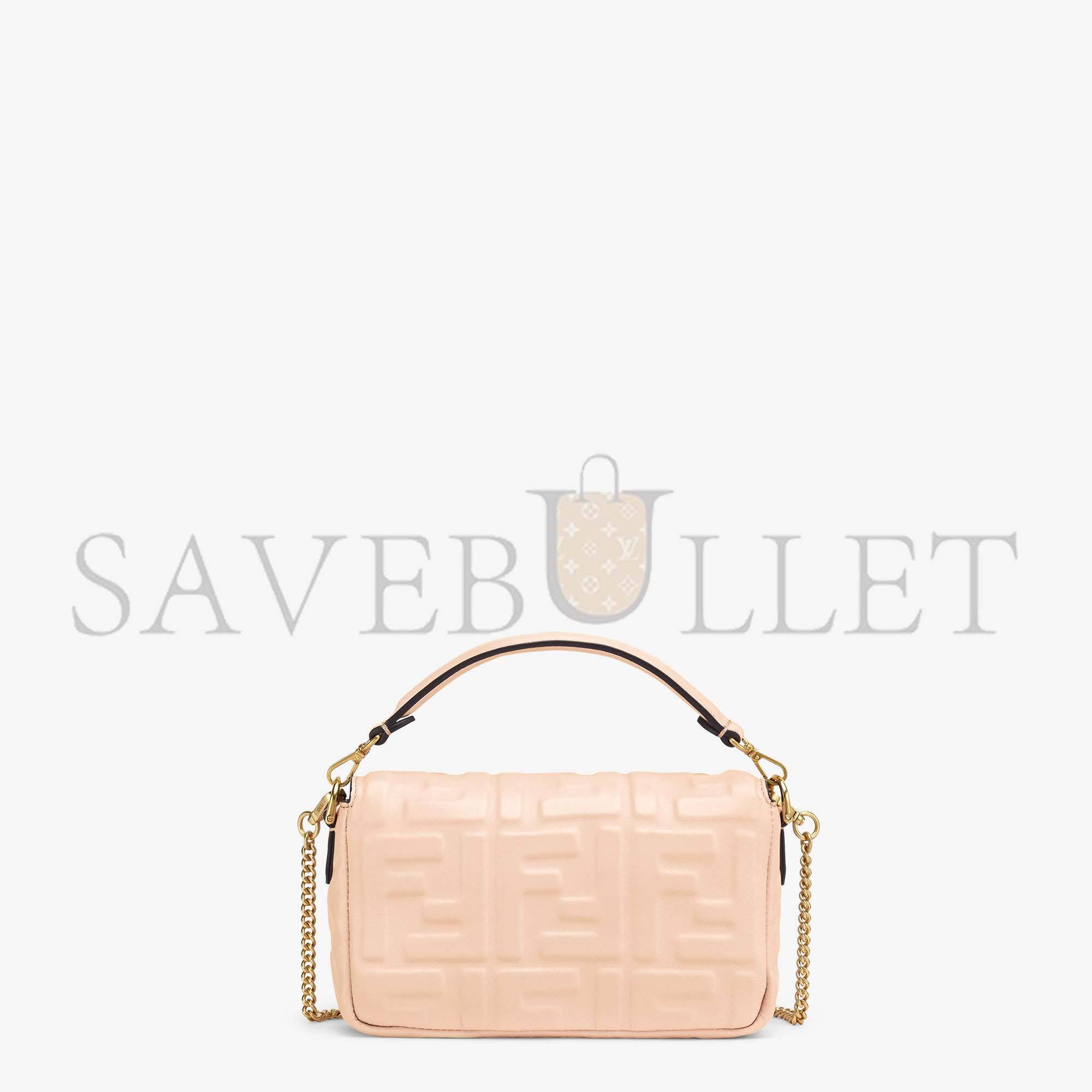 FENDI BAGUETTE MINI - PALE PINK NAPPA LEATHER BAG 8BS017A72VF171M (19*11.5*4cm)