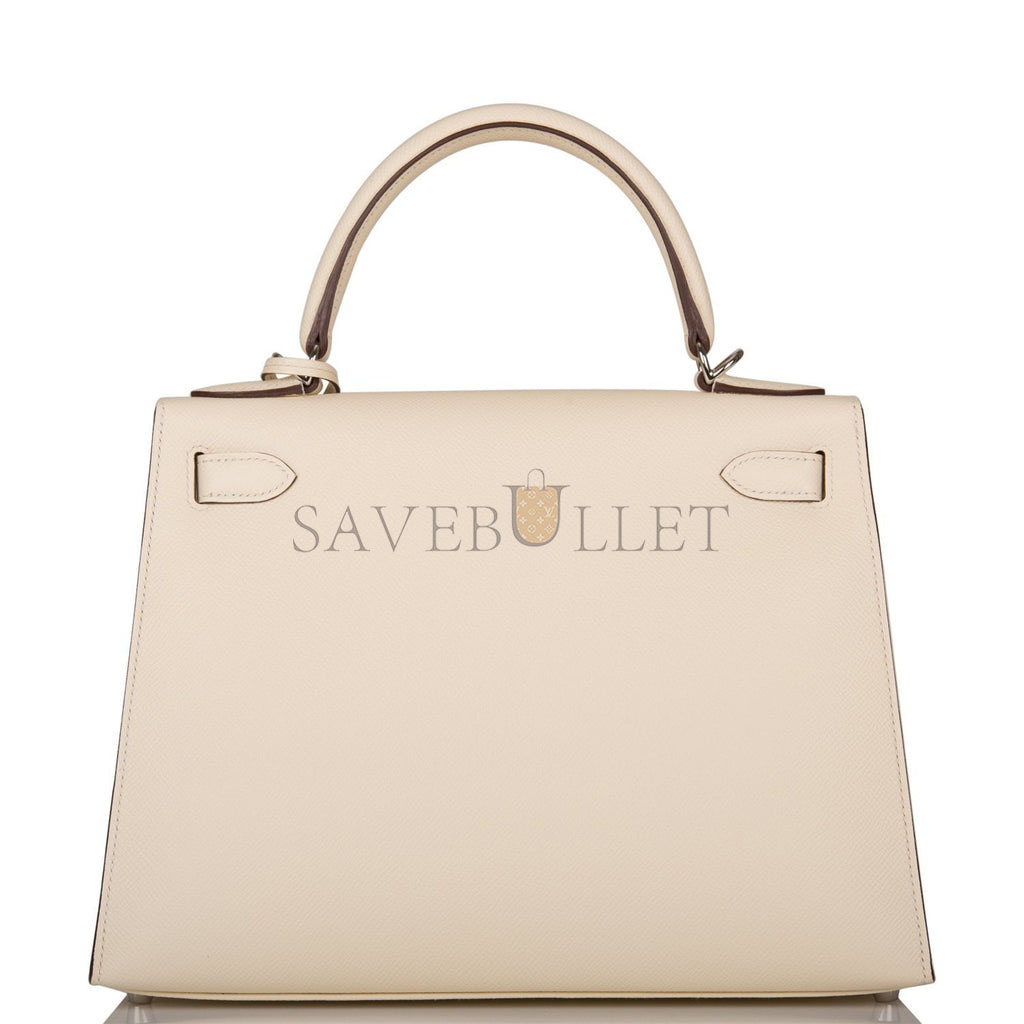 HERMES KELLY SELLIER 28 NATA VERSO EPSOM PALLADIUM HARDWARE (28*22*10cm)