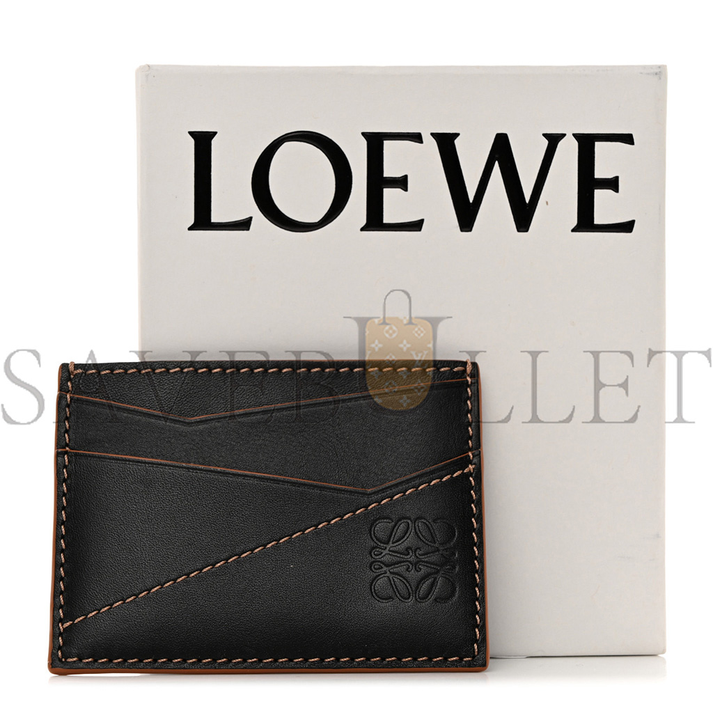 LOEWE CALFSKIN PUZZLE CARD HOLDER BLACK (4*3cm)