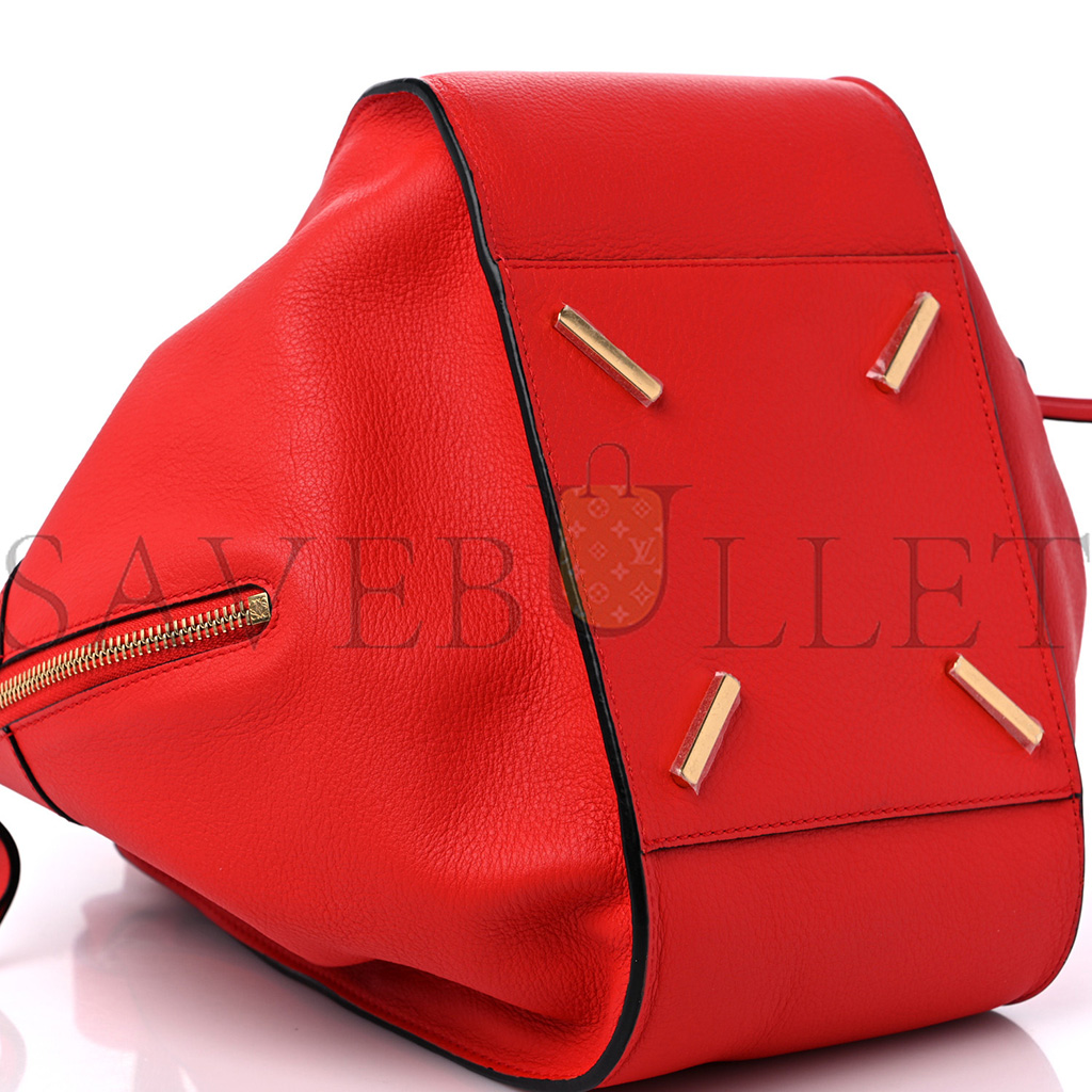 LOEWE CALFSKIN SMALL HAMMOCK SHOULDER BAG SCARLET RED (30*25*13.5cm)