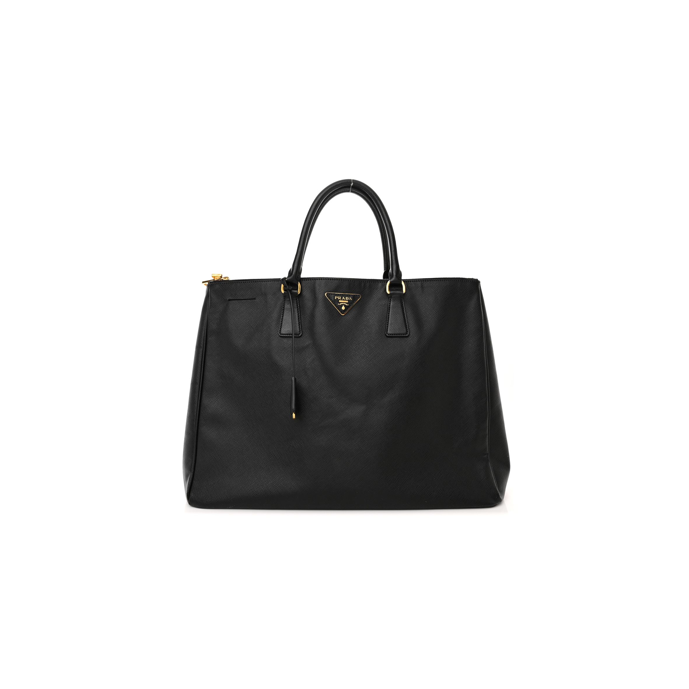 PRADA SAFFIANO LUX EXTRA LARGE GALLERIA DOUBLE ZIP TOTE BLACK (40*30*17cm)